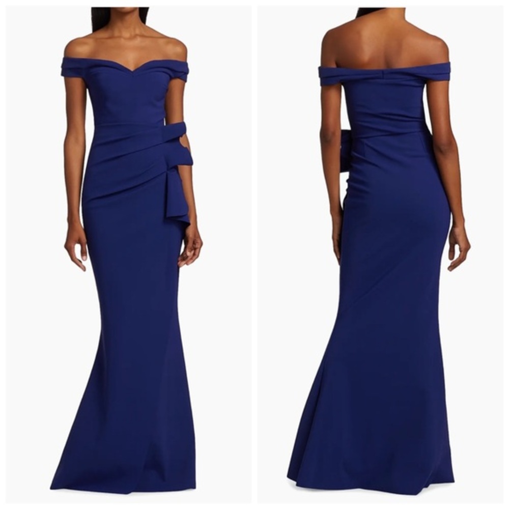 Chiara Boni La Petite Robe Radosalva Off-The-Shoulder Gown Size 8 $1090